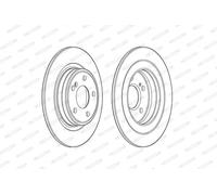 2x Disco freno pieno DDF2486C FERODO per MERCEDES-BENZ CLA Coupé CLASSE GLA