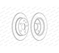 2x Disco freno pieno DDF2493C FERODO per SUZUKI SX4 S-CROSS VITARA S-CROSS