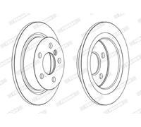 Dischi freno FERODO DDF2656C posteriore, pieno, 2 Pezzo