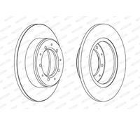 Dischi freno FERODO DDF283C posteriore, pieno, 2 Pezzo