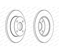 2x Disco freno pieno DDF442 FERODO per NISSAN MICRA II DATSUN 100A Familiare