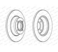 2x Disco freno pieno DDF518 FERODO per AUDI 80 B4 Tre volumi 80 B4 Avant