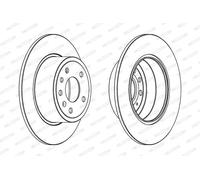 Ferodo Disco freno DDF811 posteriore pieno 2 pezzi
