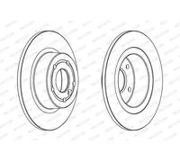 Dischi freno FERODO DDF874C posteriore, pieno, 2 Pezzo