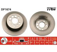 2x Disco freno pieno DF1674 TRW per VOLVO 240 240 Kombi 760 940 960 Kombi 940 II
