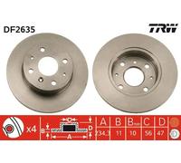 TRW DF2635 Disco freno
