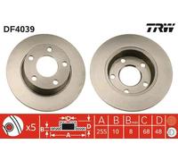 2x Disco freno pieno DF4039 TRW per AUDI A6 C5 A6 C5 Avant ALLROAD C5