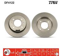 TRW Disco freno DF4122 posteriore pieno – 1 pezzo