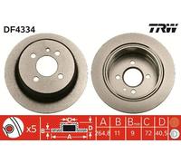 2x Disco freno pieno DF4334 TRW per BMW 3