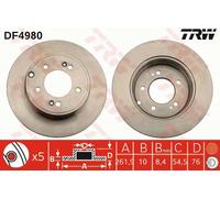 TRW Disco freno DF4980 posteriore pieno per Hyundai/Kia (ix35, Sonata, Grandeur, Optima) 1 pezzo