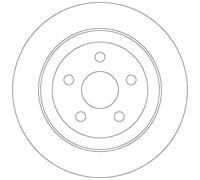 2x Disco freno pieno DF6282 TRW per CHRYSLER DODGE