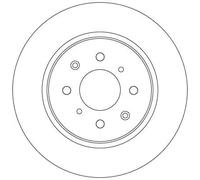 TRW Disco freno DF6318 posteriore, pieno, 1 pezzo per Honda Jazz III e Insight