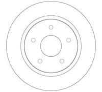 2x Disco freno pieno DF6325 TRW per FIAT DODGE CHRYSLER