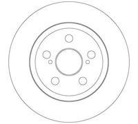 Disco freno TRW DF6331 posteriore, pieno, 1 Pezzo