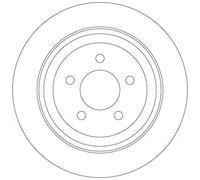 2x Disco freno pieno DF6341 TRW per JEEP DODGE