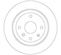 Disco freno TRW DF6360 posteriore, pieno, 1 Pezzo
