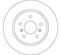 Disco freno TRW DF6787 posteriore, pieno, 1 Pezzo