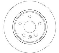 2x Disco freno pieno DF6846 TRW per OPEL ASTRA K AMPERA-E ASTRA K Sports Tourer