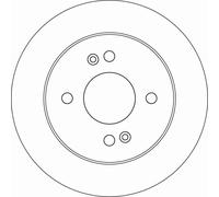 2x Disco freno pieno DF6949 TRW per HYUNDAI i10 II i10 III