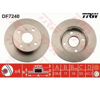 TRW DF7240 Disco freno