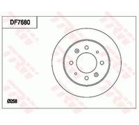 2x Disco freno pieno DF7680 TRW per KIA CERATO I Tre volumi CERATO I Hatchback