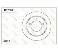 Disco freno TRW DF7839 anteriore, pieno, 1 Pezzo