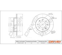 2x Disco freno pieno DP1010.11.0245 Drve+ per KIA CERATO I Tre volumi