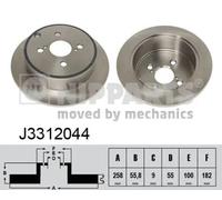 2x Disco freno pieno J3312044 NIPPARTS per TOYOTA YARIS VERSO YARIS COROLLA