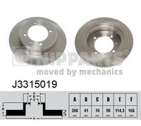 2x Disco freno pieno J3315019 NIPPARTS per MITSUBISHI VOLVO PROTON