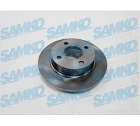 2x Disco freno pieno N2661P SAMKO per NISSAN MICRA II
