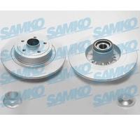 2x Disco freno pieno R1046PRCA SAMKO per RENAULT CLIO III MEGANE II
