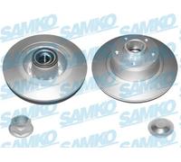 2x Disco freno pieno R1077PRCA SAMKO per RENAULT MEGANE III Coupé