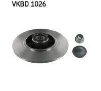 2x Disco freno pieno VKBD 1026 SKF per RENAULT MEGANE III Hatchback FLUENCE