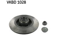 2x Disco freno pieno VKBD 1028 SKF per RENAULT SCÉNIC III GRAND SCÉNIC III
