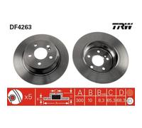 2X Disco Freno Trw DF4263 per Mercedes Benz