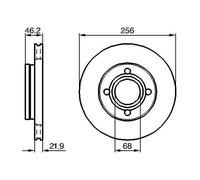 2x Disco freno ventilato 0 986 478 018 BOSCH per AUDI 80 B3 Tre volumi 90 B3