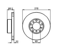 2x Disco freno ventilato 0 986 478 061 BOSCH per MERCEDES-BENZ CLASSE S SL