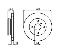 2x Disco freno ventilato 0 986 478 385 BOSCH per TOYOTA COROLLA COROLLA Compact