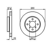 2x Disco freno ventilato 0 986 478 415 BOSCH per HONDA PRELUDE IV PRELUDE V