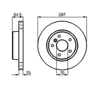 2x Disco freno ventilato 0 986 478 483 BOSCH per LAND ROVER RANGE ROVER II
