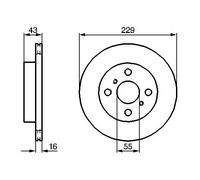 2x Disco freno ventilato 0 986 478 491 BOSCH per TOYOTA STARLET
