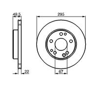 Disco Freno Bosch 0986478525 per Mercedes Benz Mercedes Benz Assale Anteriore