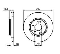 Bosch Disco freno 0 986 478 526 ventilato adatto per Mercedes‑Benz Stufenheck (W124) – 2 pezzi