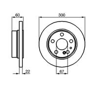 2x Disco freno ventilato 0 986 478 566 BOSCH per MERCEDES-BENZ CLASSE S