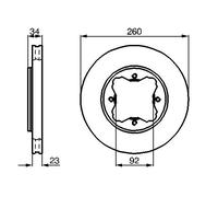 2x Disco freno ventilato 0 986 478 568 BOSCH per HONDA ROVER