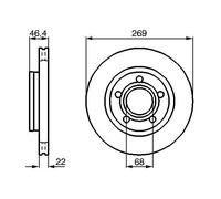 Bosch BD495 Dischi freno, Certificato ECE-R90, 1 set di 2 dischi