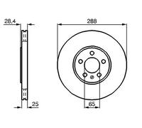 2x Disco freno ventilato 0 986 478 619 BOSCH per VW PASSAT B3/B4 GOLF III