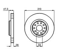 Bosch BD585 Dischi freno, Certificato ECE-R90, 1 set di 2 dischi