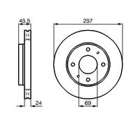 2x Disco freno ventilato 0 986 478 774 BOSCH per HYUNDAI LANTRA II COUPE I