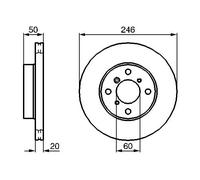 Disco freno BOSCH 0 986 478 841 anteriore, ventilato, 1 Pezzo